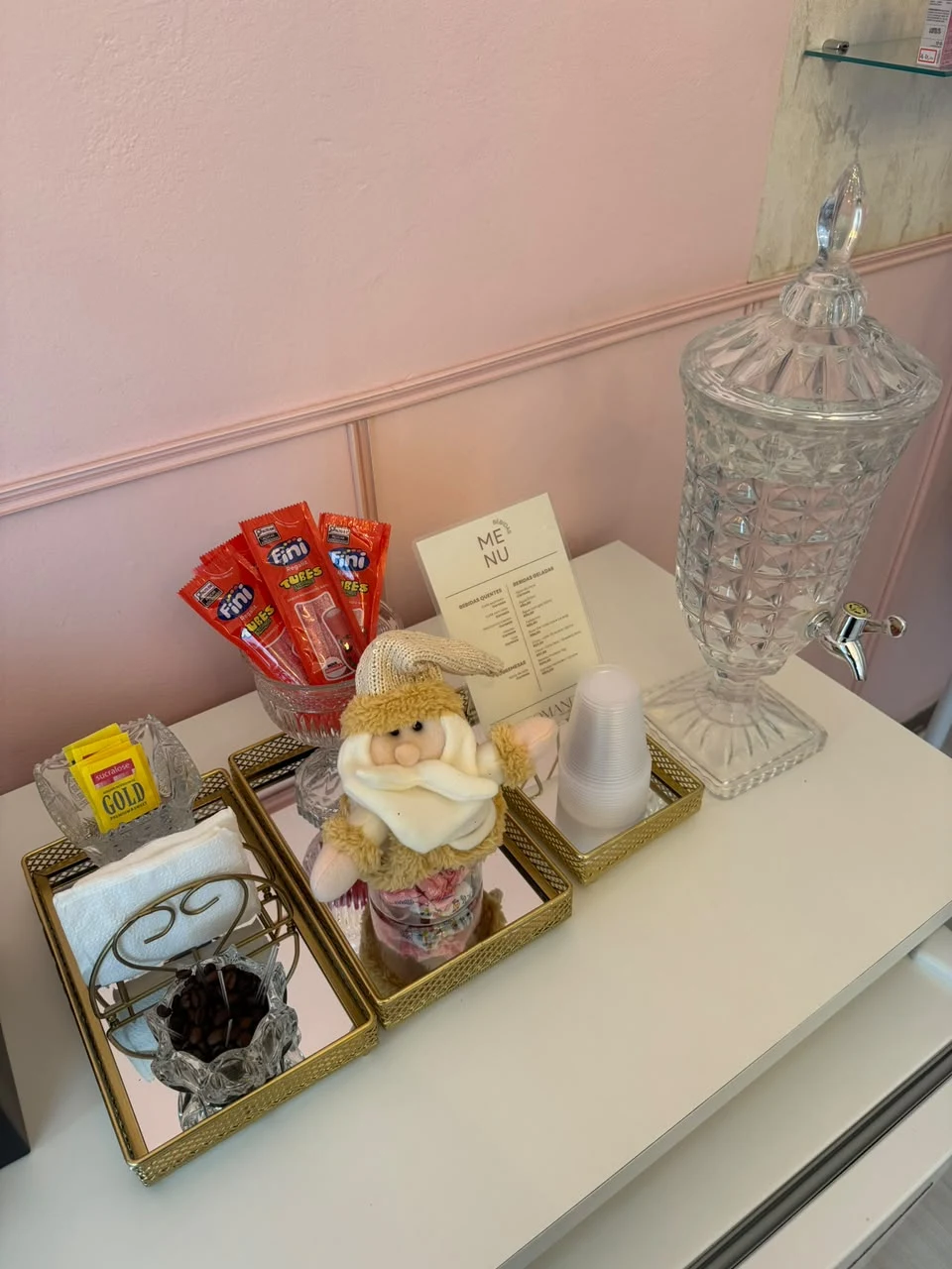 Detalhes de acolhimento na recepção