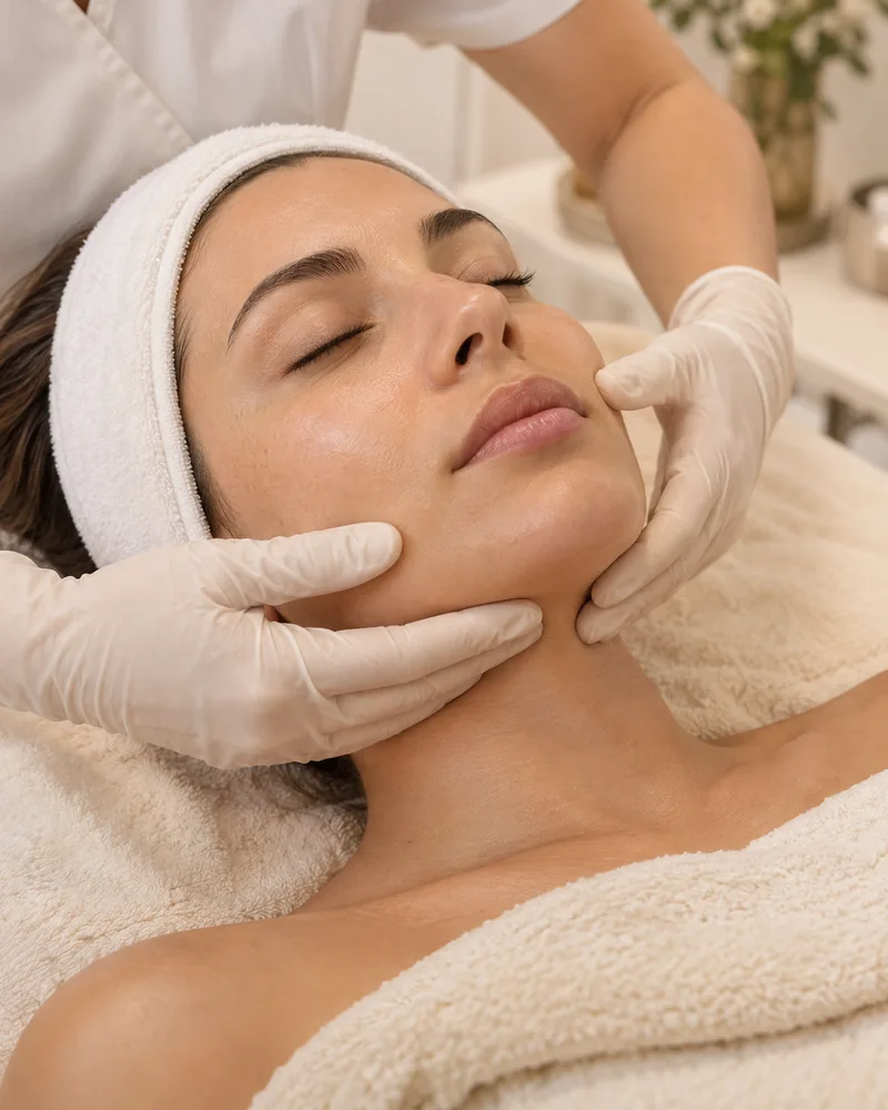 Imagem ilustrativa: Drenagem linfática facial